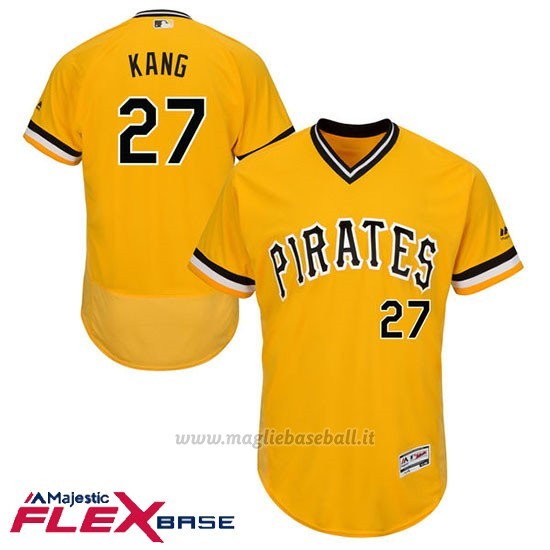 Maglia Baseball Uomo Pittsburgh Pirates Jung Ho Kang Majestic Autentico Collezione Or Flex Base Giocatore